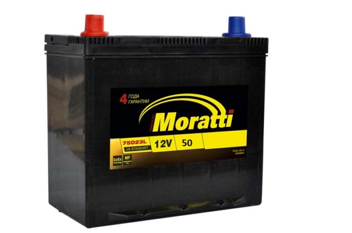 Аккумуляторная батарея MORATTI N55B24R 50 АЗ